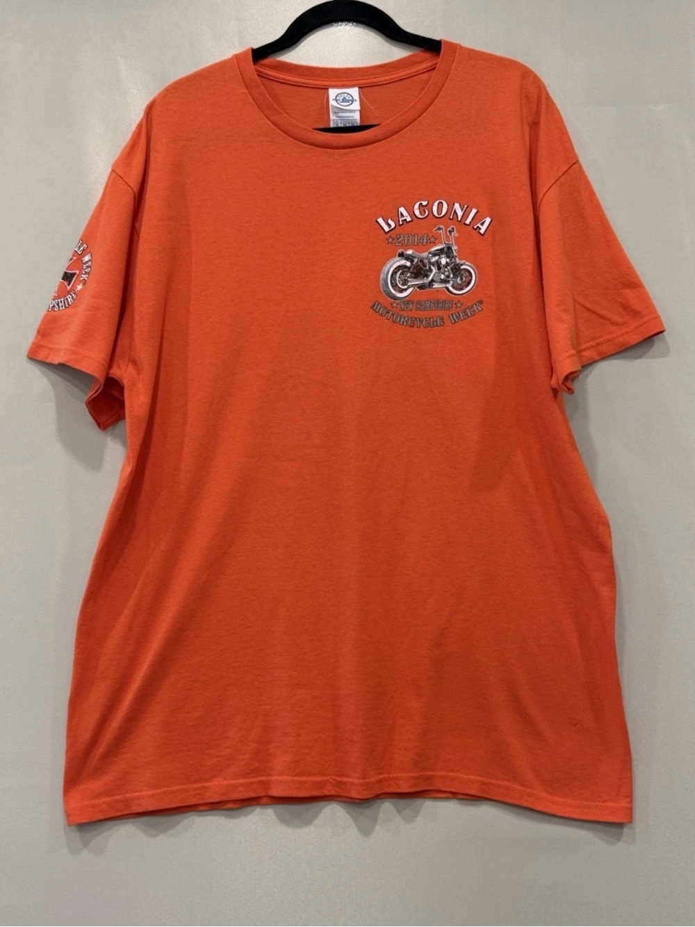 Delta Orange Laconia Motorcycle Graphic Short Sleeve Tee